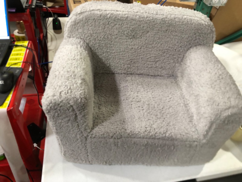 Photo 2 of Delta Children Cozee Sherpa Chair, Grey