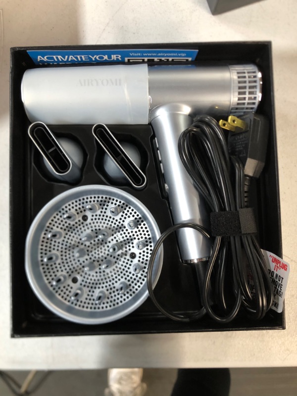 Photo 2 of AIRYOMI Hair Dryer,Professional Brushless Motor Ionic Hair Blow Dryer ( Silvery?