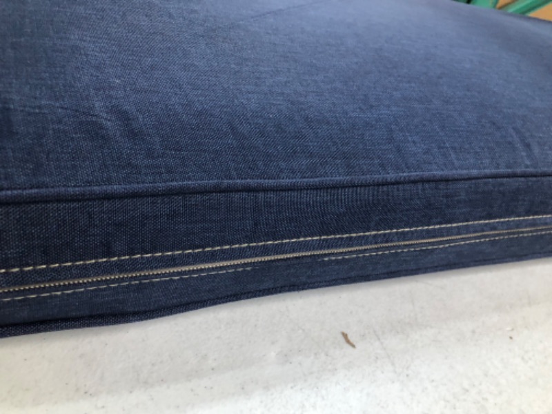 Photo 3 of **USED** DAMAGED ON TOP BY SEAM** EZ  TO SEWING** SEE PICTURE FOR DAMAGE** Classic Accessories Montlake FadeSafe Water-Resistant 54 x 18 x 3 Inch Outdoor Bench/Settee Cushion