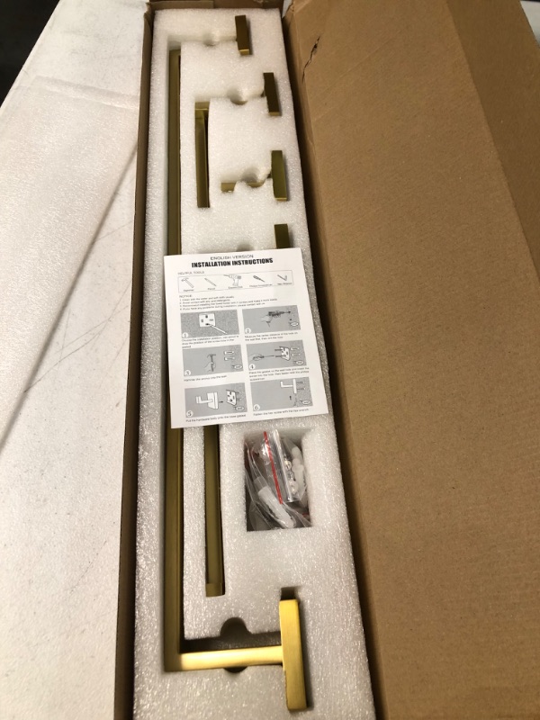 Photo 1 of **USED**
TURS 5-Pieces Bathroom Hardware Accessories Set Stainless Steel Brushed Gold Towel Bar Holder Sets, Wall Mounted,Q7LSJ-P5