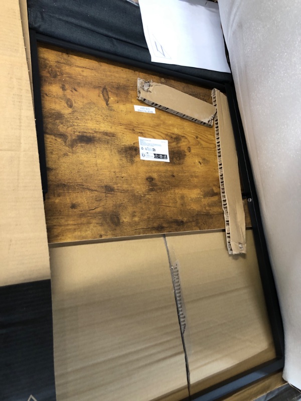 Photo 1 of **FOR PARTS OR REPAIR**
CubiCubi Small Folding Computer Desk 30 Inch with Shelf and Storage Bag, No Assembly Required, Home Office Writing Desk, Small Study Table, Rustic Brown