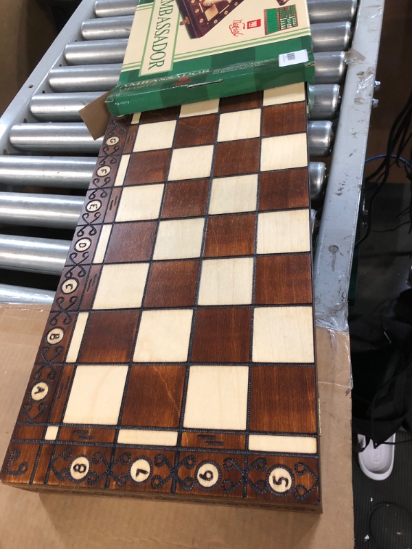 Photo 2 of Beautiful Handcrafted Wooden Chess Set with Wooden Board and Handcrafted Chess Pieces - Gift idea Products (21" (55 cm))