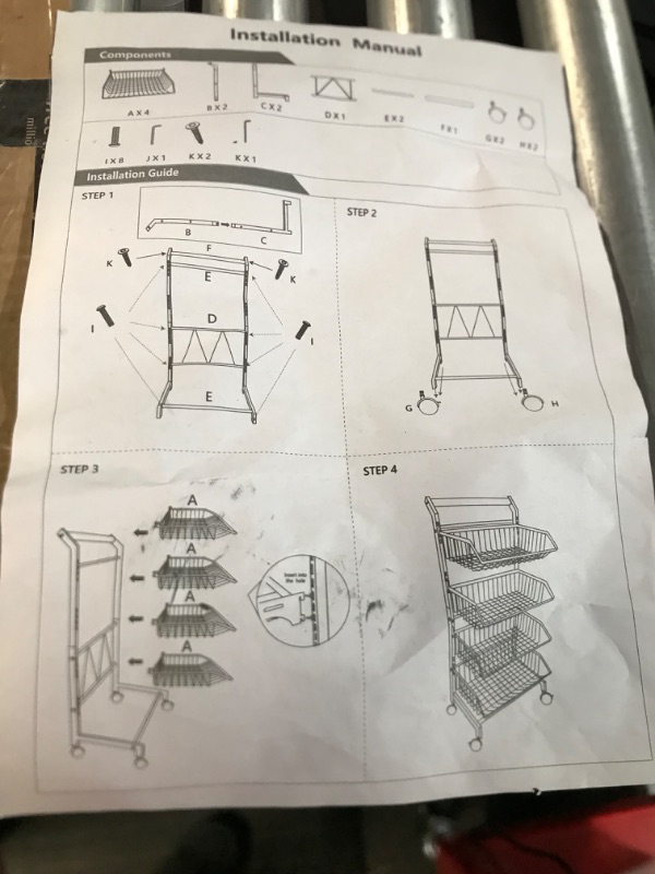 Photo 3 of  4 Tier Stackable Metal Wire Storage (SIMILAR TO STOCK PHOTO)