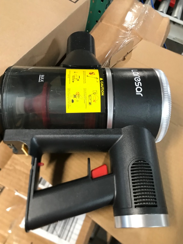 Photo 3 of ***ITEM DEFECTIVE HANDLE WHERE BATTERY IS LOCATED PRODUCES A SHOCK****SOLD FOR PARTS****
Laresar Cordless Vacuum Cleaner, 33Kpa/400W Stick Vacuum Cleaner