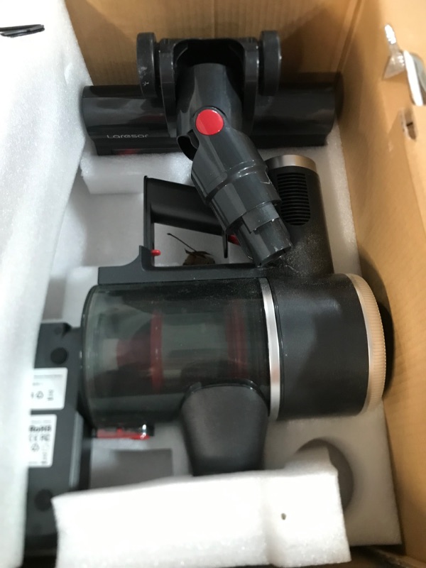 Photo 6 of ***ITEM DEFECTIVE HANDLE WHERE BATTERY IS LOCATED PRODUCES A SHOCK****SOLD FOR PARTS****
Laresar Cordless Vacuum Cleaner, 33Kpa/400W Stick Vacuum Cleaner