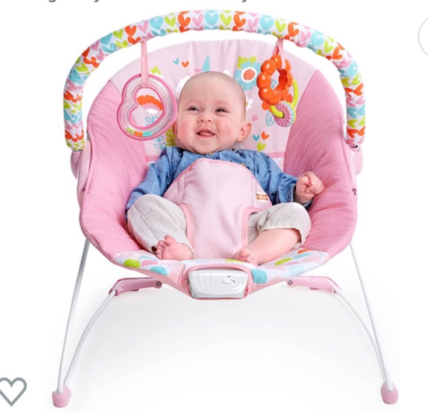 Photo 2 of Bright Starts Fanciful Fantasy Unicorn 3-Point Harness Vibrating Baby Bouncer with-Toy bar