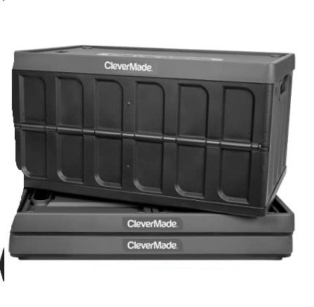 Photo 3 of ** SEE NOTES** CleverMade 62L Collapsible Storage Bins with Lids 