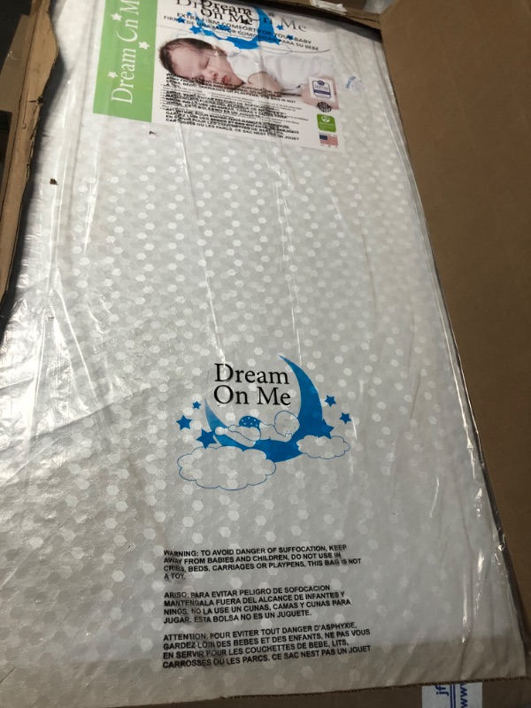 Photo 2 of Dream On Me Breathable Foam Crib and Toddler Bed Standard Mattress, 5 Inch