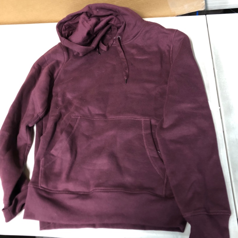 Photo 2 of Amazon Essentials Men's Hooded Fleece Sweatshirt (Available in Big & Tall) X-Small Burgundy