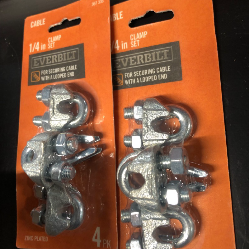 Photo 2 of 1/4 in. Zinc-Plated Clamp Set (8-Pack)