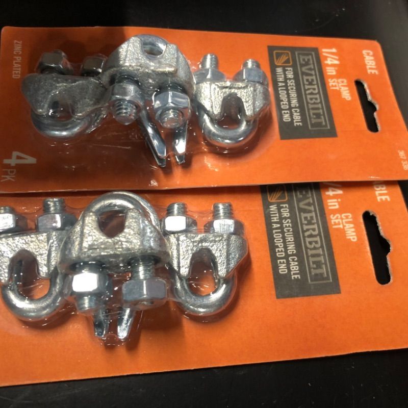 Photo 2 of 1/4 in. Zinc-Plated Clamp Set (8-Pack)