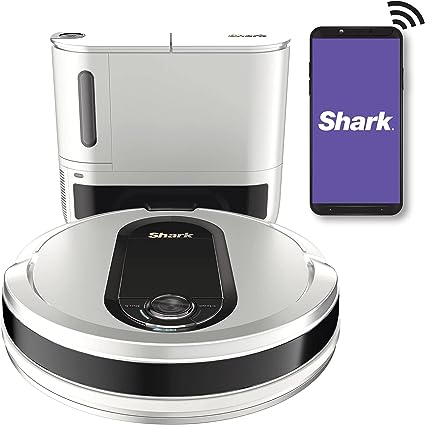 Photo 1 of Shark IQ Wi-Fi Robot Vacuum w/ Self-Empty Base & Self-Cleaning Brushroll QR1000 (Renewed) (White)
