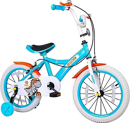 Photo 1 of Elevon Dinos Kids Bike Kids Bicycle with Removable Training Wheels and Basket 12 Inch 14 Inch 16 Inch 18 Inch for Boys Girls Ages 2-9 Years Old
