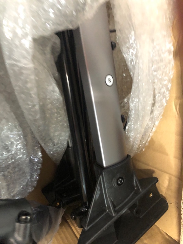 Photo 1 of OasisSpace Original Upright Walker - Metal Wheel Upright Walker with Seat Support up 300 lbs,Armrest Walker with Backrest Seat and Padded Armrests for Seniors and Adults? Gray?