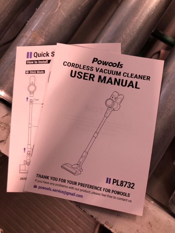 Photo 3 of **SEE NOTES/FOR PARTS**
Powools 25kpa Cordless Vacuum Cleaner - Stick Vacuum Cleaner by VacLife High Power w/Long Battery Life Purple (PL8732)