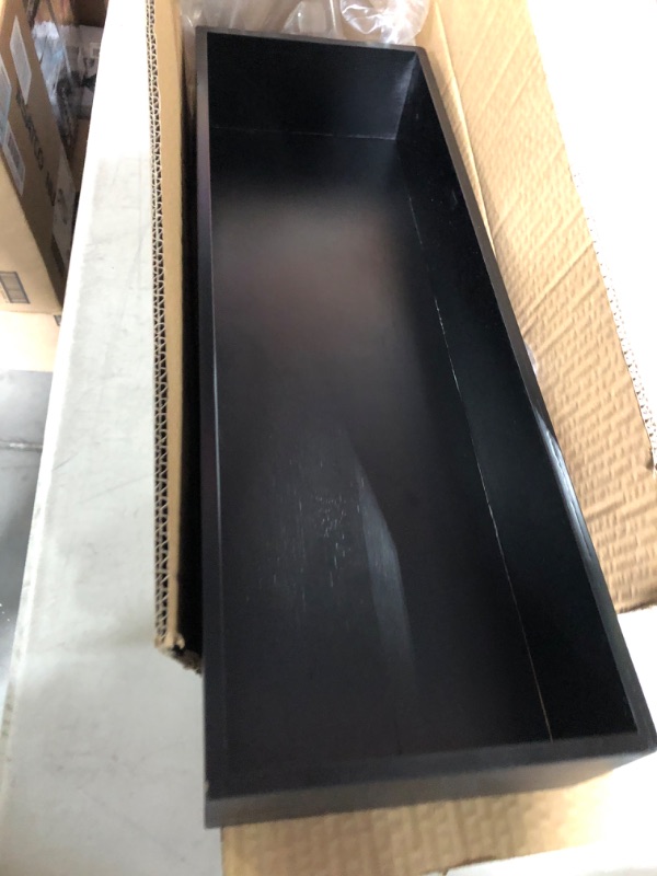 Photo 2 of *USED/DAMAGE/SEE NOTES** Bathroom Vanity Tray Bamboo Tray  - Black