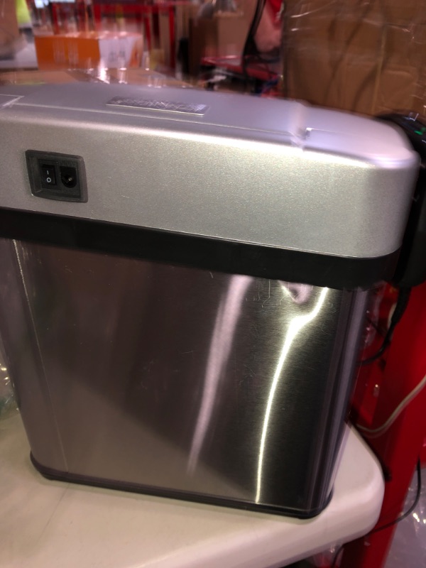 Photo 3 of **USED** MISSING CORD** DENT IN THE BACK** Touchless Sensor Garbage Can Kitchen Wastebasket, 2.5 Gallon