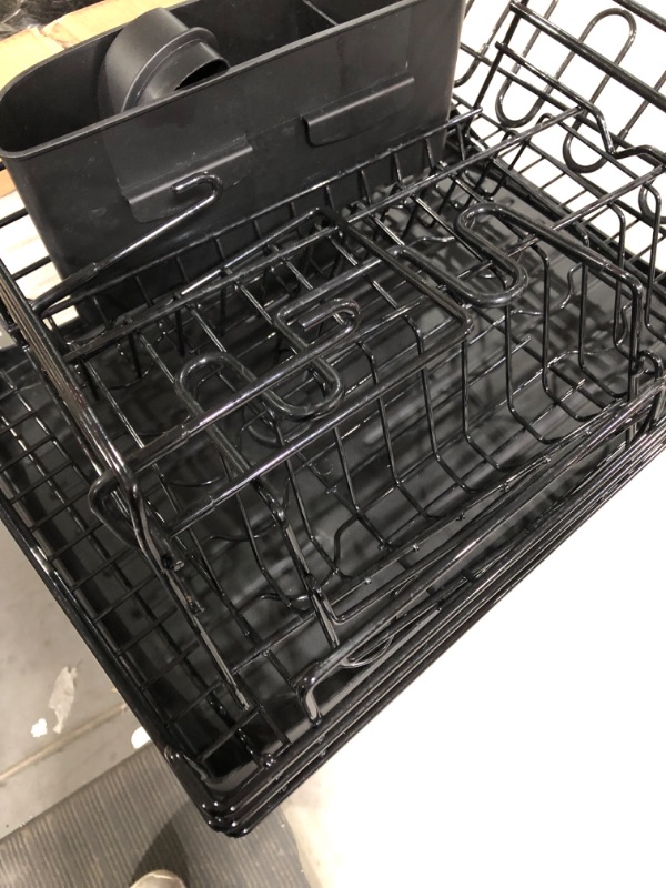 Photo 3 of  2 Tier Stainless Steel Dish Racks with Drainage- (Black)