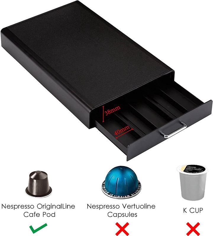 Photo 1 of Amazon Basics Nespresso Coffee Pod Storage Drawer Holder, 50 Capsule Capacity