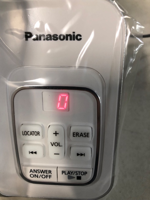 Photo 1 of Panasonic DECT 6.0 Expandable Cordless Phone with Answering Machine and Smart Call Block - 2 Cordless Handsets - KX-TGD632W (White/Silver) 2 Handsets