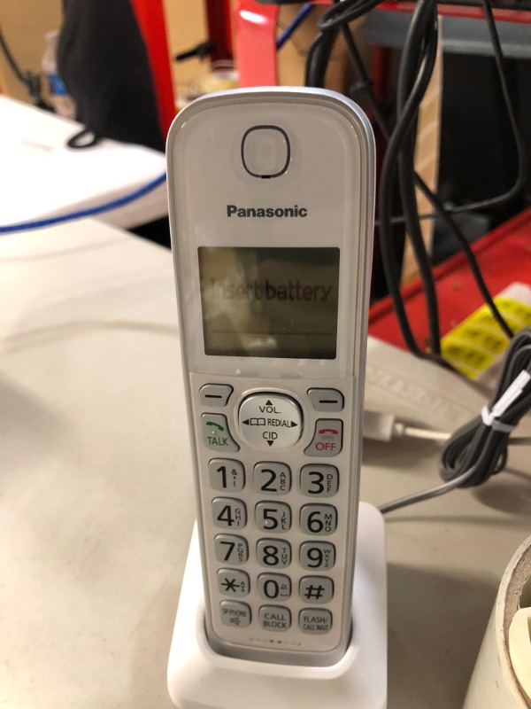 Photo 1 of Panasonic DECT 6.0 Expandable Cordless Phone with Answering Machine and Smart Call Block - 2 Cordless Handsets - KX-TGD632W (White/Silver) 2 Handsets