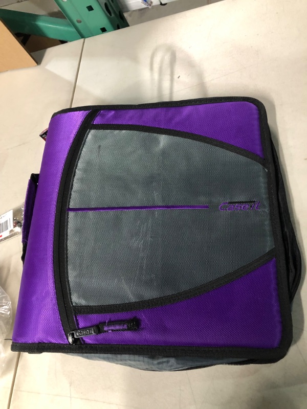 Photo 1 of Case-it The Mighty Zip Tab Zipper Binder -  Purple D-146 Purple Single