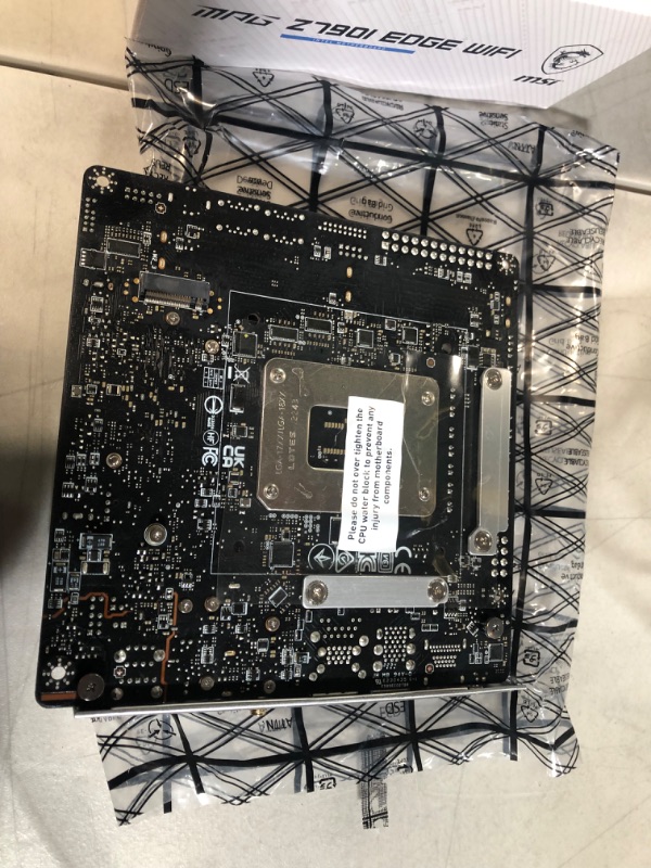 Photo 4 of MSI MPG Z790I Edge WiFi Gaming Motherboard (Supports 12th/13th Gen Intel Processors, LGA 1700, DDR5, PCIe 5.0, M.2, 2.5Gbps LAN, USB 3.2 Gen2, Wi-Fi 6E, Mini-ITX)