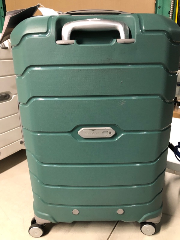 Photo 3 of ***SEE NOTES***Samsonite Freeform Hardside Expandable with Double Spinner Wheels, Checked-Medium 24-Inch, Sage Green Checked-Medium 24-Inch Sage Green