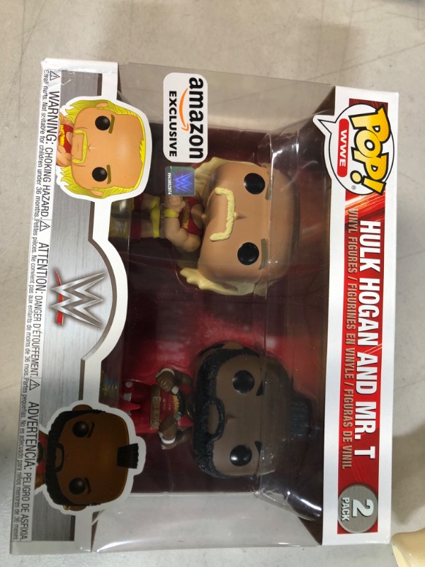 Photo 2 of Funko Pop! WWE - Hulk Hogan & Mr. T, Hulkamania 2 Pack, Amazon Exclusive (51720)