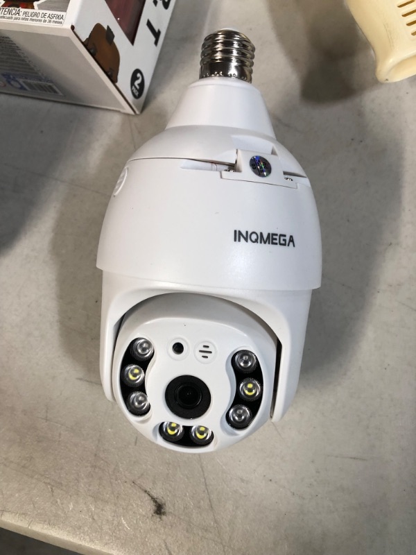 Photo 3 of INQMEGA 2K 3MP Camera with E27 Connector, Wireless PTZ Security Camera Motion Auto Tracking, Tuya 360 Degree Panoramic 