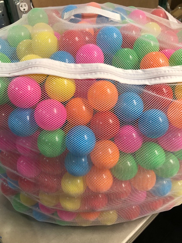 Photo 2 of Amazon Basics BPA Free Crush-Proof Plastic Ball Pit Balls with Storage Bag,