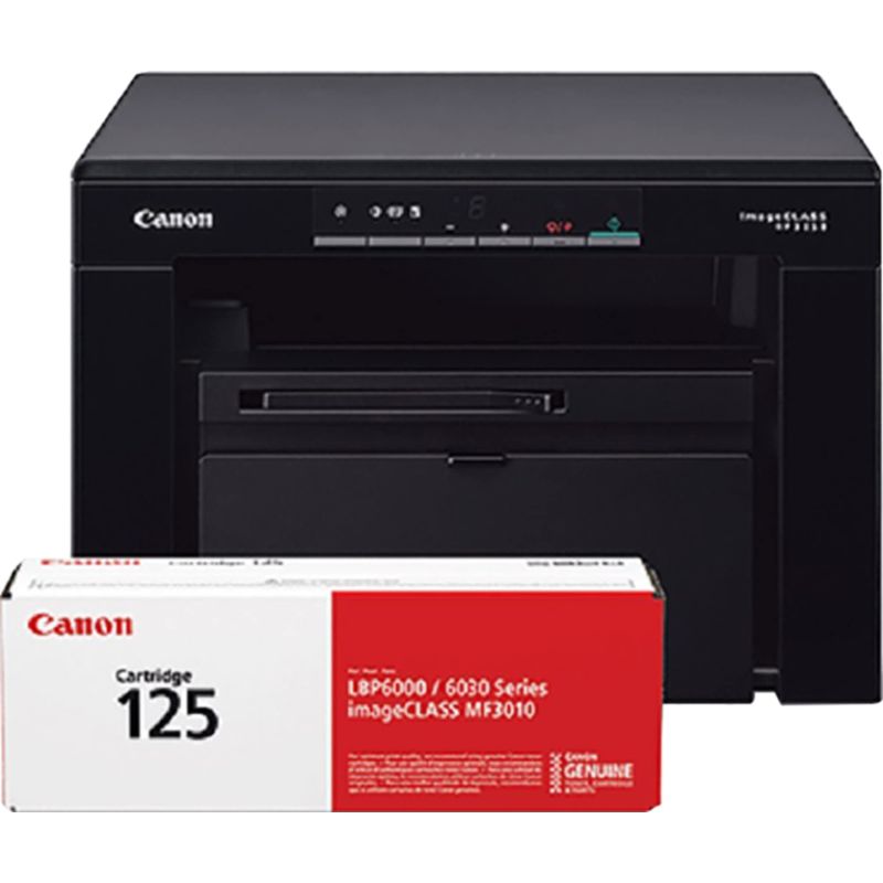 Photo 1 of **SEE NOTES** Canon imageCLASS MF3010 VP Wired Monochrome Laser Printer with Scanner, USB Cable Included, Black