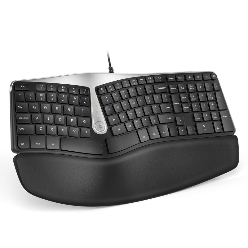 Photo 1 of Nulea Ergonomic Keyboard, Wired Split Keyboard with Pillowed Wrist and Palm Support