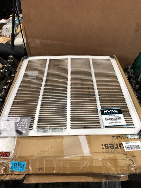 Photo 2 of 24 x 24x HVAC Premium Return Grille White 