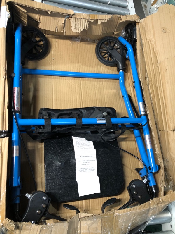 Photo 2 of Drive Medical R726BK Foldable Rollator Walker with Seat Black