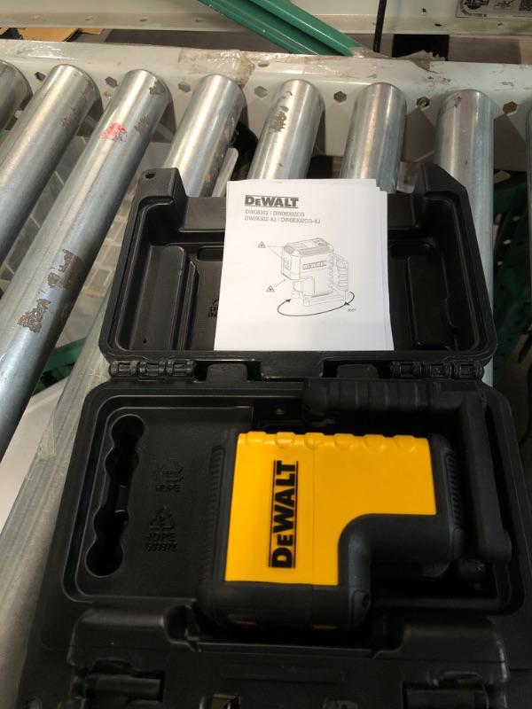 Photo 1 of 100 ft. Red Self-Leveling 3-Spot Laser Level with (2) AA Batteries & Case