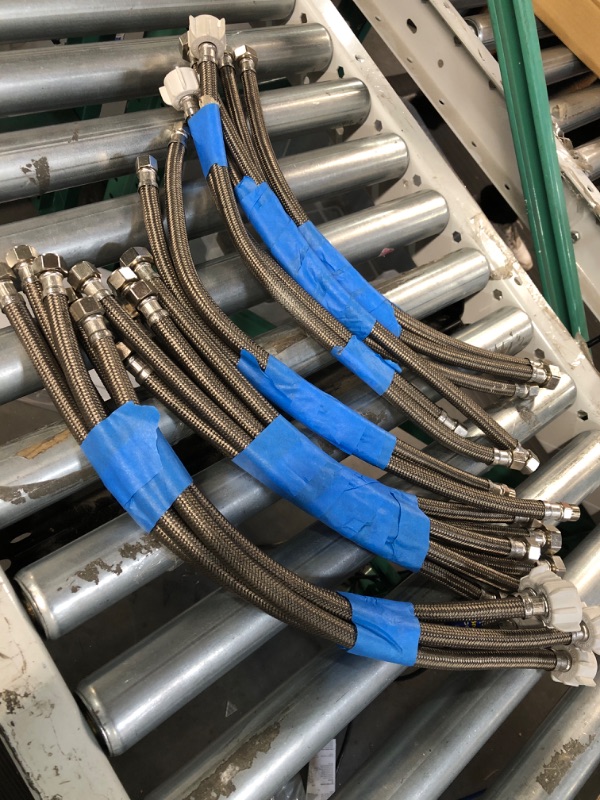 Photo 1 of 1/2 in. Compression x 1/2 in. FIP x 16 in. Braided Polymer Faucet Supply Line  **6 GROUPS**