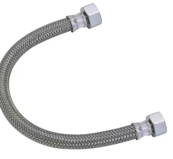 Photo 1 of 1/2 in. Compression x 1/2 in. FIP x 16 in. Braided Polymer Faucet Supply Line  **6 GROUPS**