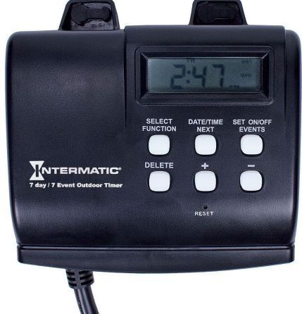 Photo 1 of 15 Amp 7-Day Outdoor Digital Plug-In Timer - Black