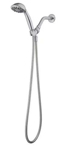 Photo 1 of 1-Spray 3.3 in. Single Wall Mount Handheld Shower Head in Chrome