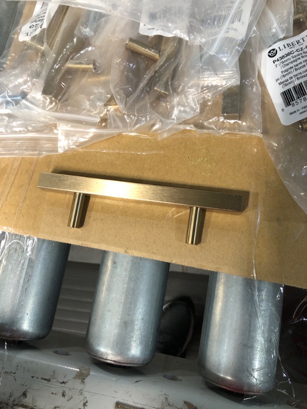 Photo 1 of *BUNDLE PACK* Liberty Square Bar 3 in. (76 mm) Champagne Bronze Cabinet Drawer Pull