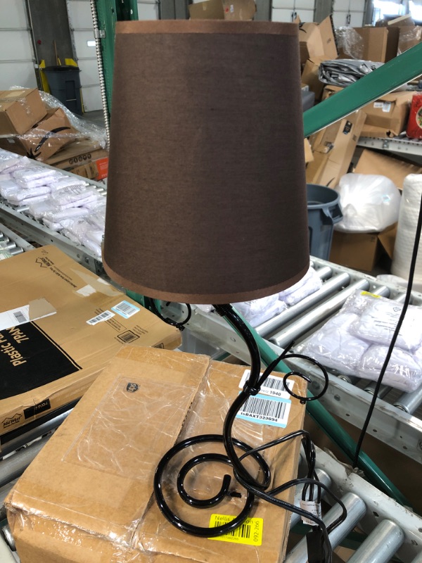 Photo 2 of * item used *
Creekwood Home Priva 19" Contemporary Metal Winding Ivy Table Desk Lamp with Brown Fabric Shade