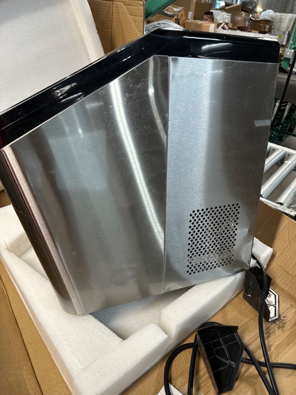 Photo 1 of ***NONFUNCTIONAL - FOR PARTS - SEE NOTES***
Thereye Countertop Nugget Ice Maker, Stainless Steel Finish