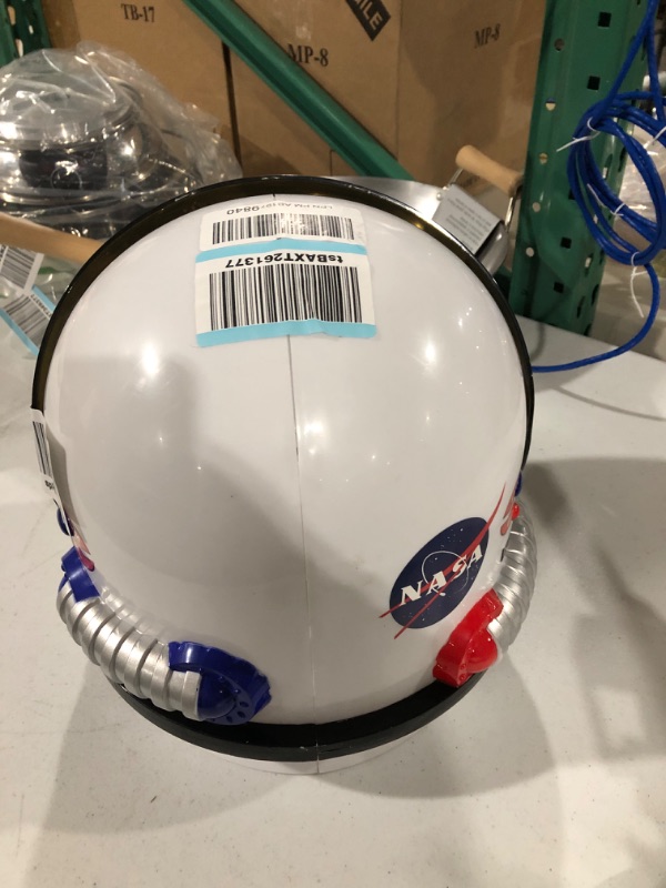 Photo 3 of Aeromax Jr. Astronaut Helmet with sounds White, Suggested for Ages 8 and up White Helmet