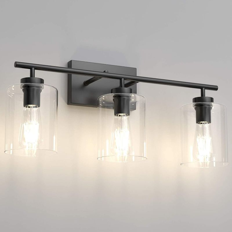 Photo 1 of Aipsun Black Vanity Light for Bathroom 3 Light Farmhouse Bathroom Lights Fixtures 