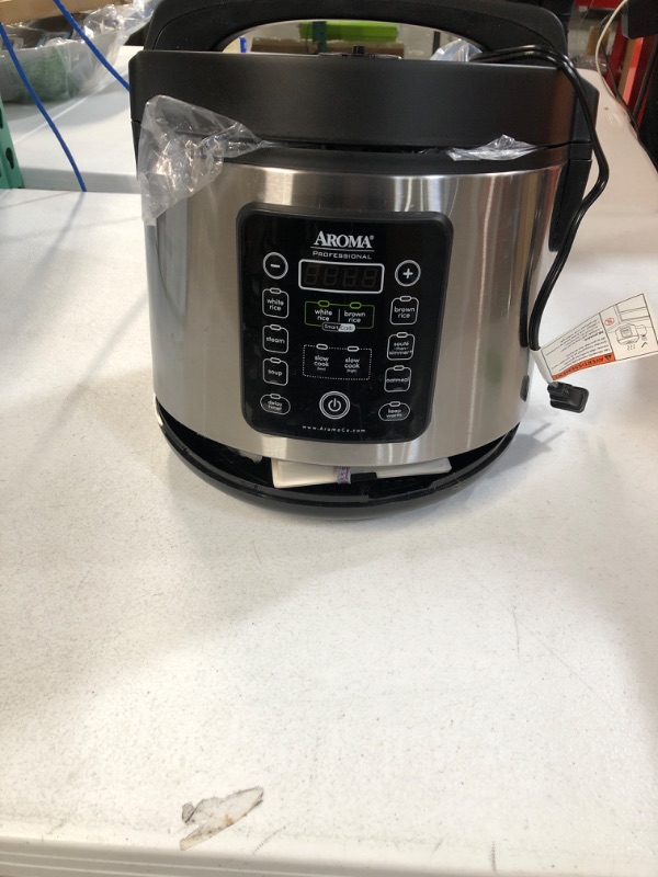Photo 2 of (Parts Only) Aroma Housewares Stainless Steel Rice Multicooker  5Qt, Black