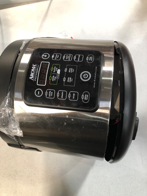 Photo 3 of (Parts Only) Aroma Housewares Stainless Steel Rice Multicooker  5Qt, Black