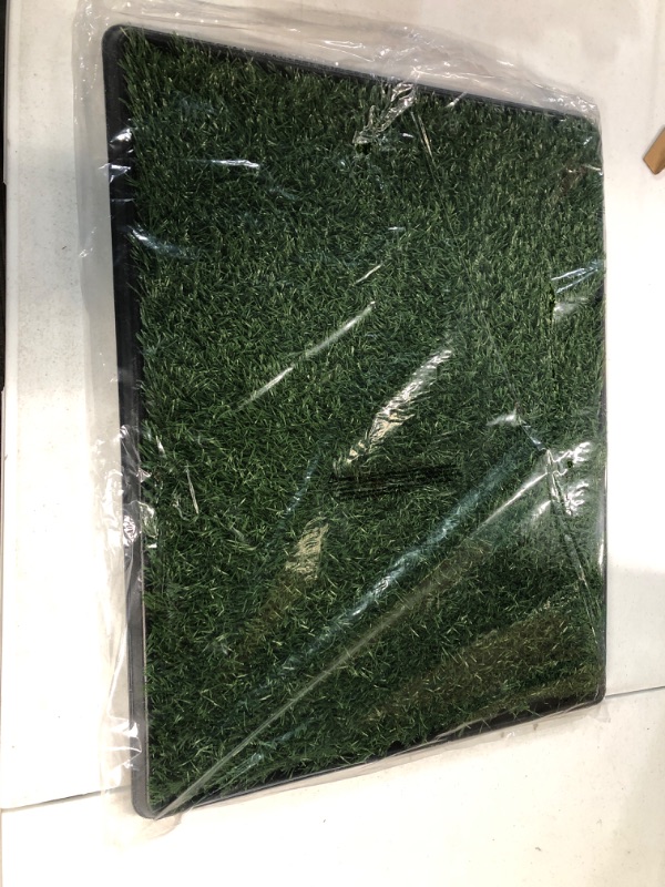 Photo 2 of Artificial Grass Puppy Pee Pad for Dogs and Small Pets - 20x25 Reusable 3-Layer Training Potty Pad with Tray - Dog Housebreaking Supplies by PETMAKER