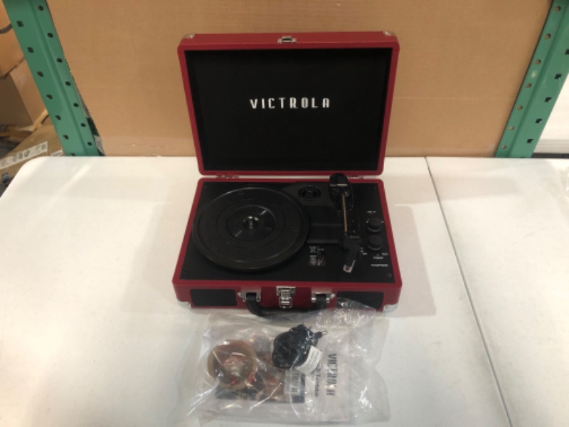 Photo 2 of Victrola Vintage 3-Speed Bluetooth Portable Suitcase Record Player with Built-in Speakers 