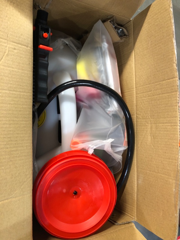 Photo 1 of 4.2 Gallon Battery Powered Backpack Sprayer - 8 Nozzles, 240ml Measuring Bottle, 100PSI Cutoff Pressure, Long Battery Life, Wide Mouth, High-Pressure Spray Hose, Trigger Lock, Pressure Knob Controller

